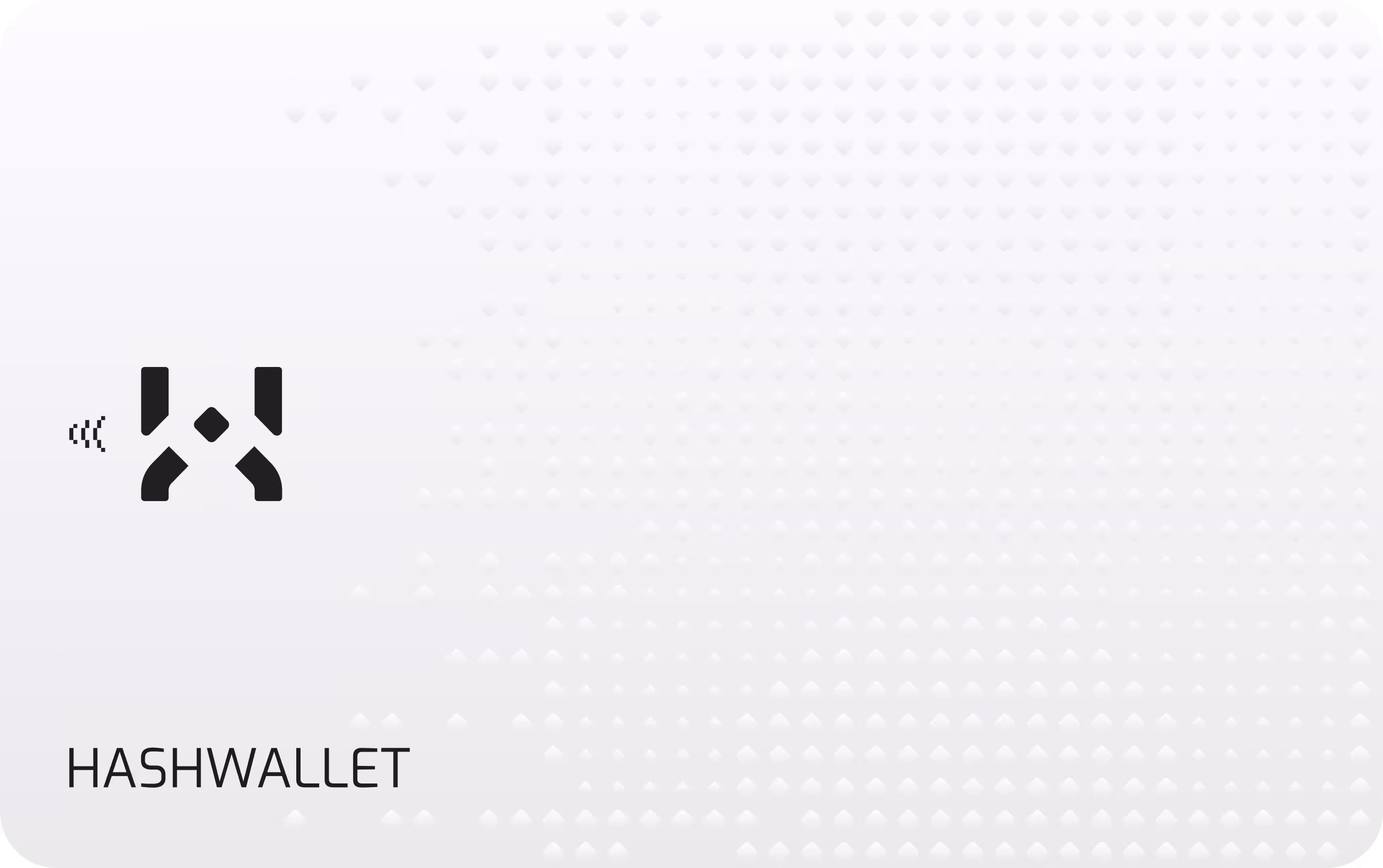 HASHWallet Card - credit card sized cold wallet