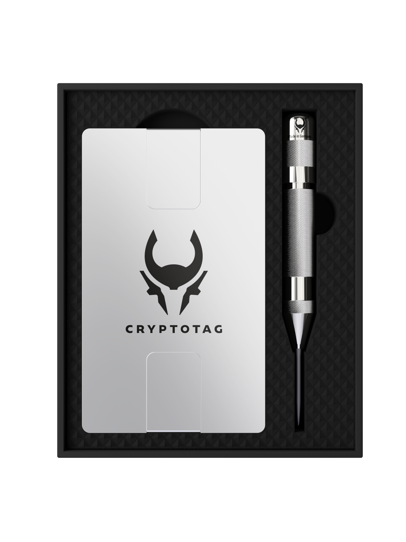 Cryptotag Zeus finished assembly on protective case