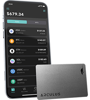Arculus Cold Storage Wallet with phone app