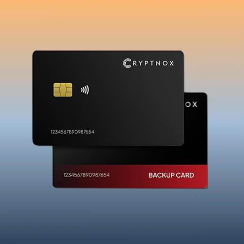 Cryptnox crypto hardware wallet dual card set for secure cryptocurrency cold storage