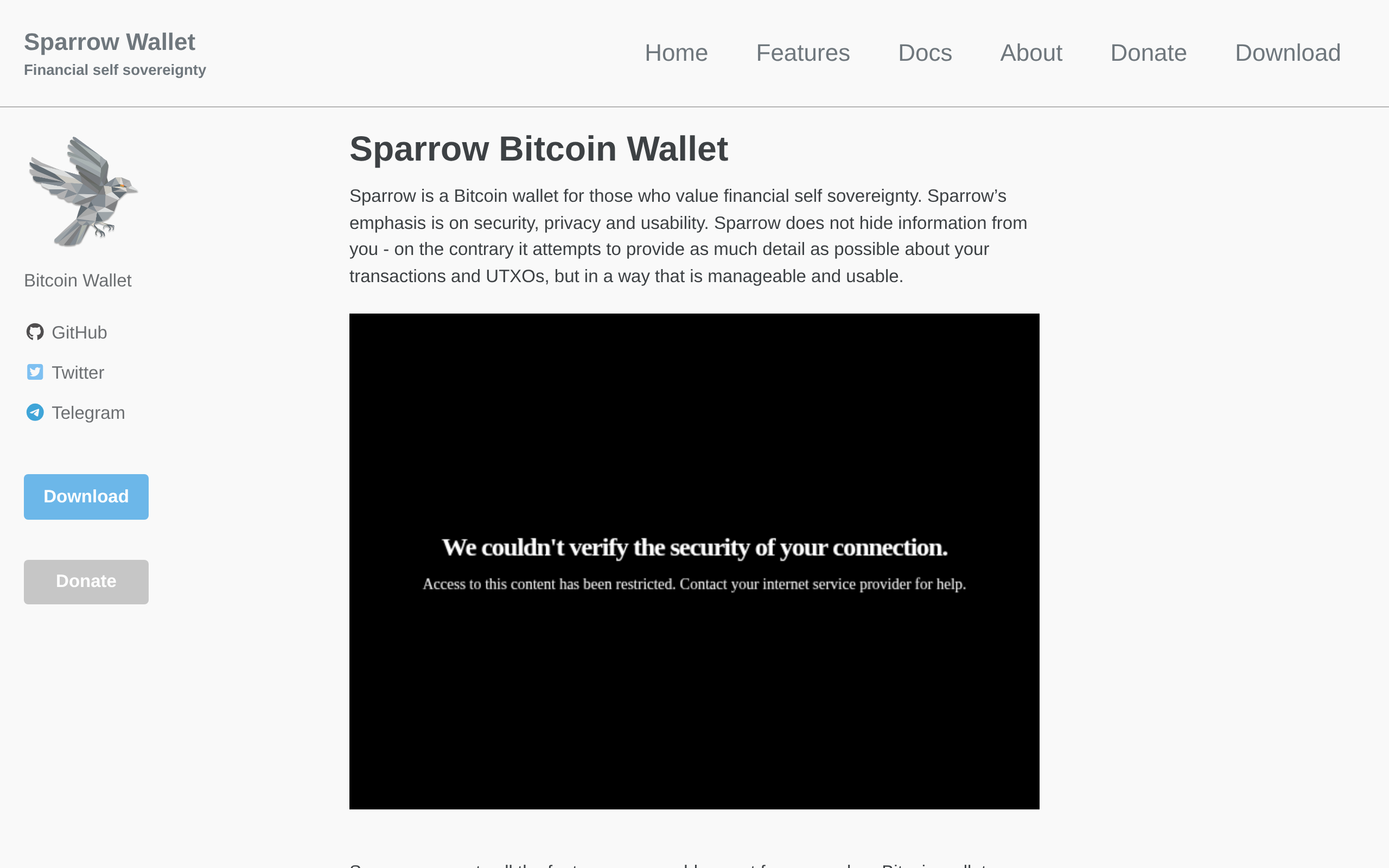 Sparrow Wallet image