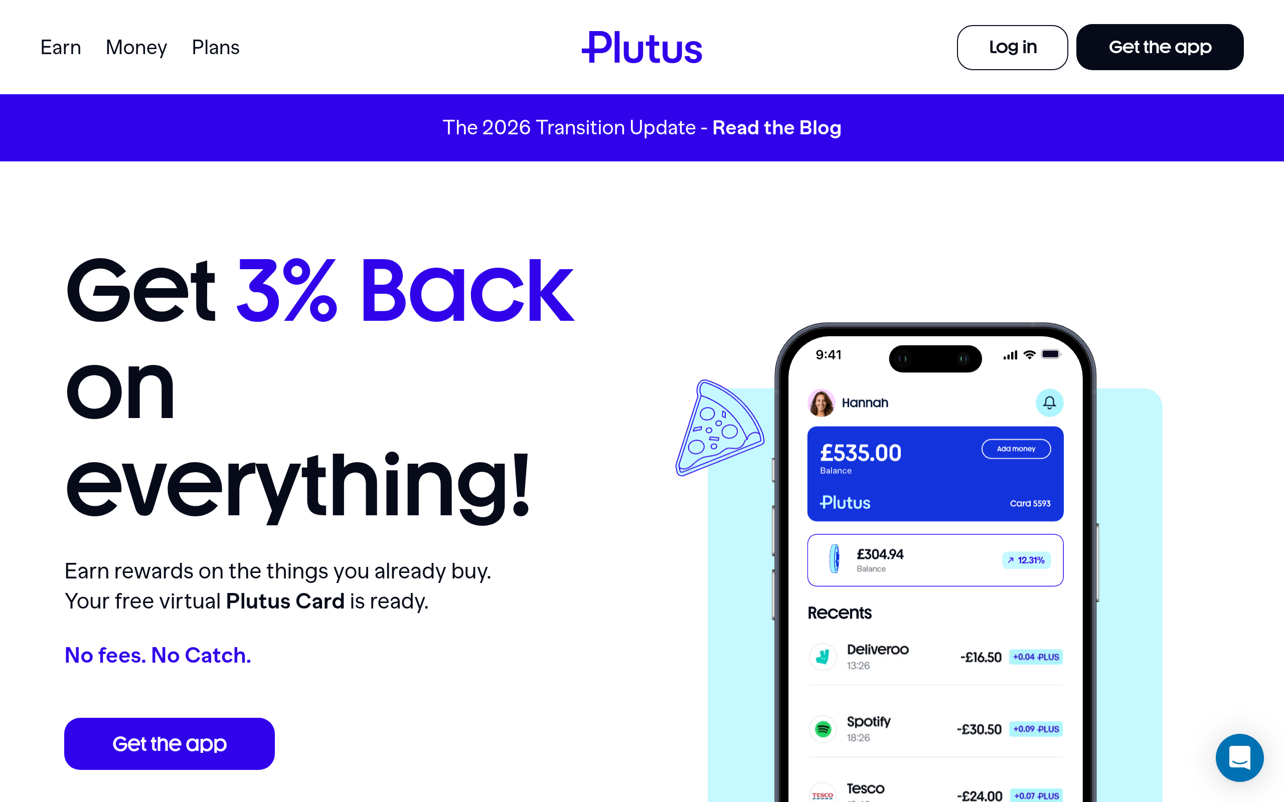 Plutus Card website screenshot
