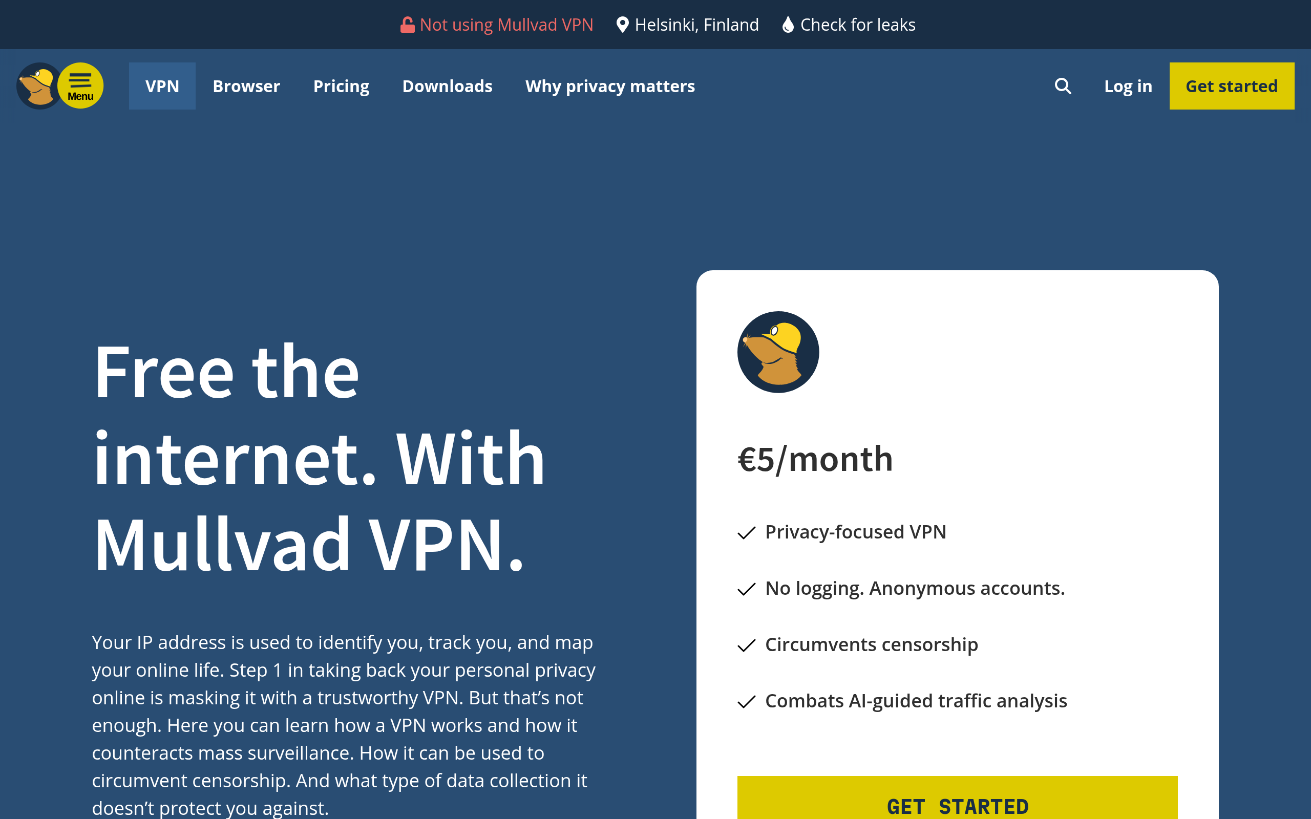 Mullvad VPN image